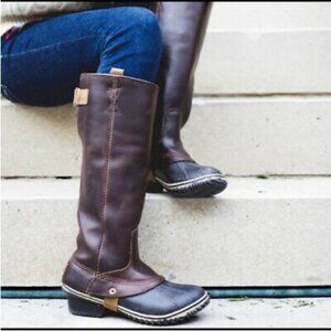 SOREL SLIMPACK TALL NUTMEG BROWN EQUESTRIAN Riding Boots Size 7
